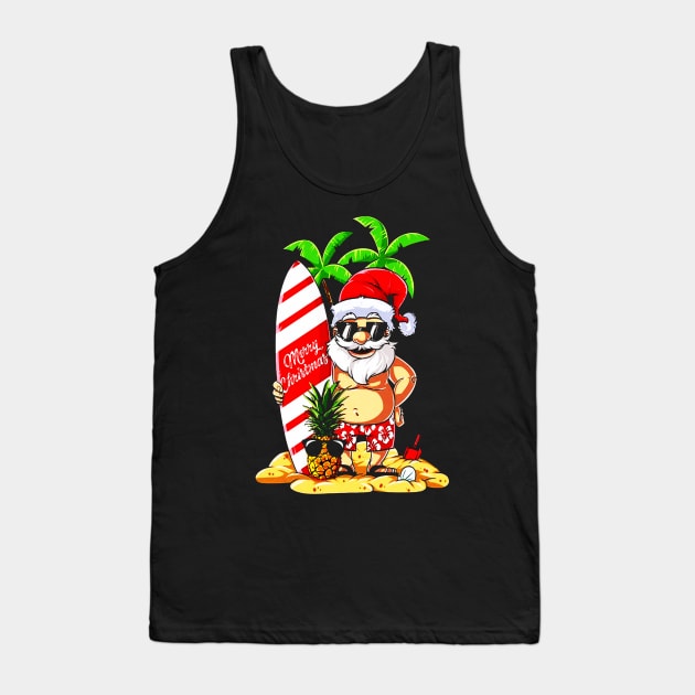 Santa Christmas Tank Top by mikadigital